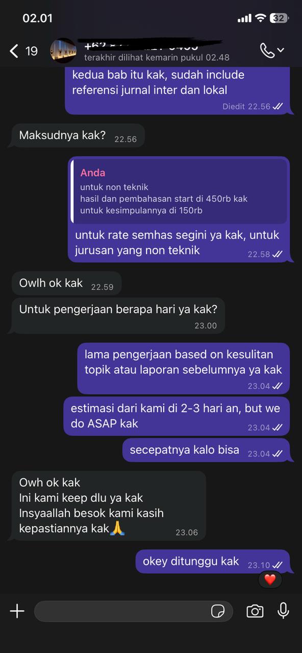 Review Klien Website